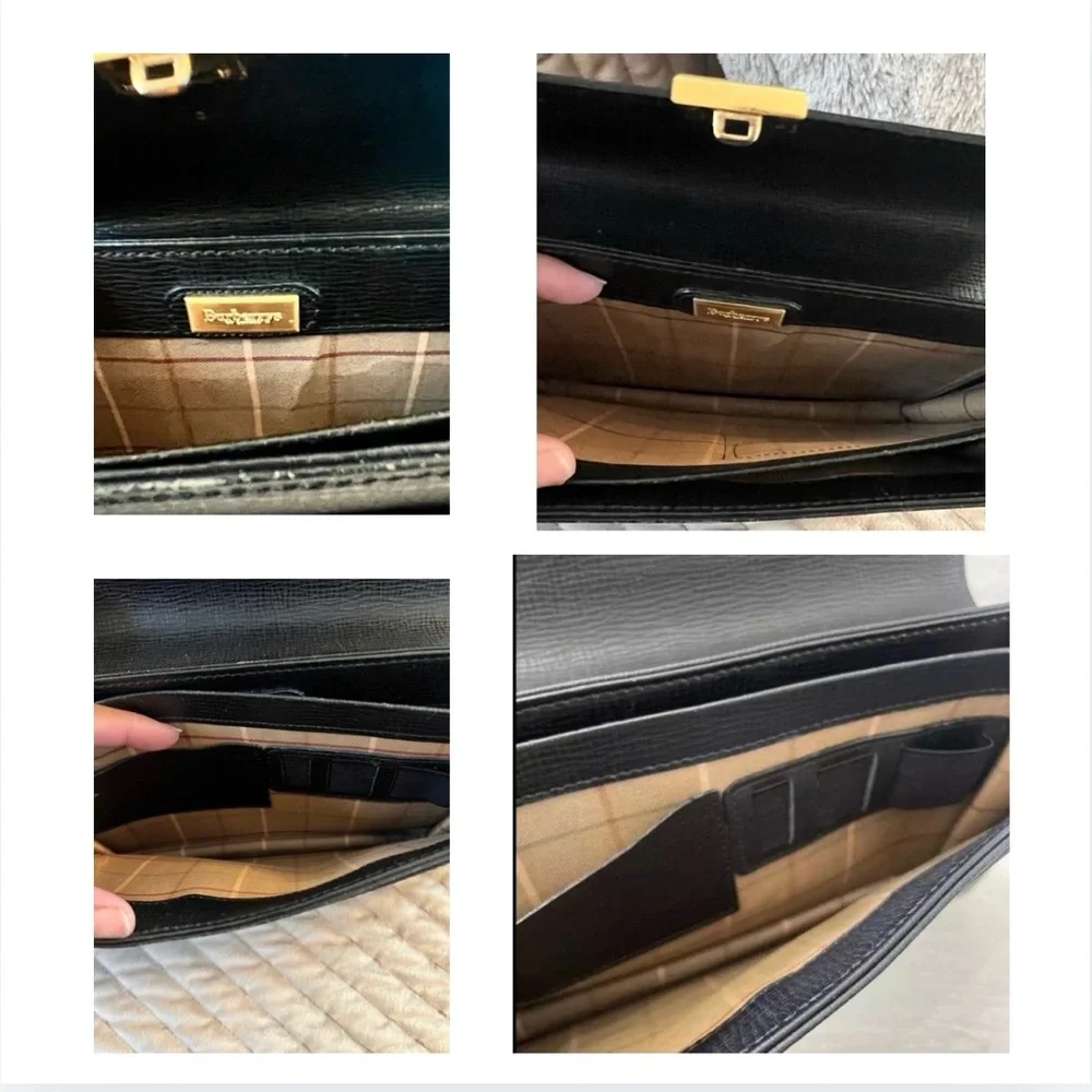 BURBERRY of London Briefcase Clutch Bag, Authentic, Vintage. EUC